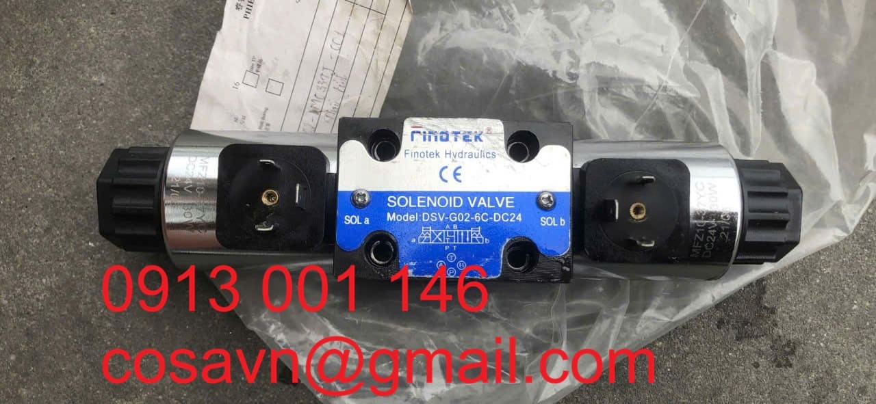 Van điều khiển hướng điện từ Finotek Hydraulics DSV-G02-6C-DC24 DSV-G02-6C-DC24